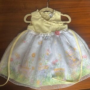 Yellow and White Floral Baby Dress